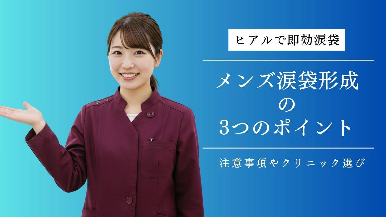 メンズ涙袋形成の3つのポイントを解説